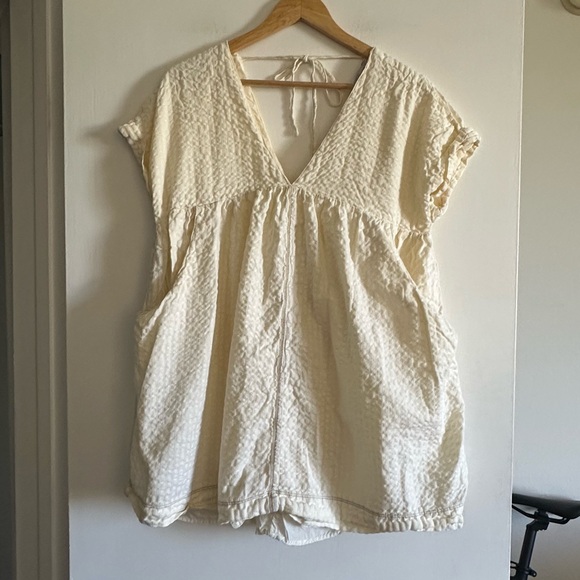 Urban Outfitters Serendipity Cream Linen Babydoll Dress size Small EUC - Picture 6 of 12